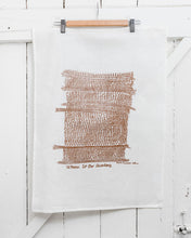 Load image into Gallery viewer, Woven to Our Ancestors - Handprinted Linen Tea Towel