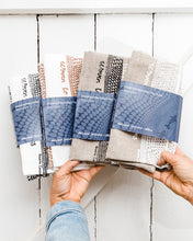 Load image into Gallery viewer, Woven to Our Ancestors - Handprinted Linen Tea Towel