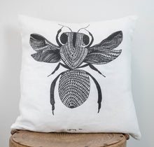 Load image into Gallery viewer, Sugarbag Bee - Handprinted Linen Cushion Cover