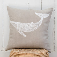 Load image into Gallery viewer, Migalu Yalingbilla (White Humpback) - Handprinted Linen Cushion Cover