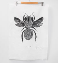Load image into Gallery viewer, Sugarbag Bee - Handprinted Linen Tea Towel
