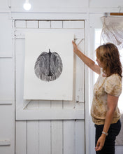 Load image into Gallery viewer, Handprinted Echidna print
